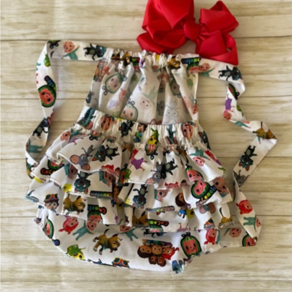 NEW Cocomelon ruffle romper & headband set  12/18 - Picture 3 of 5